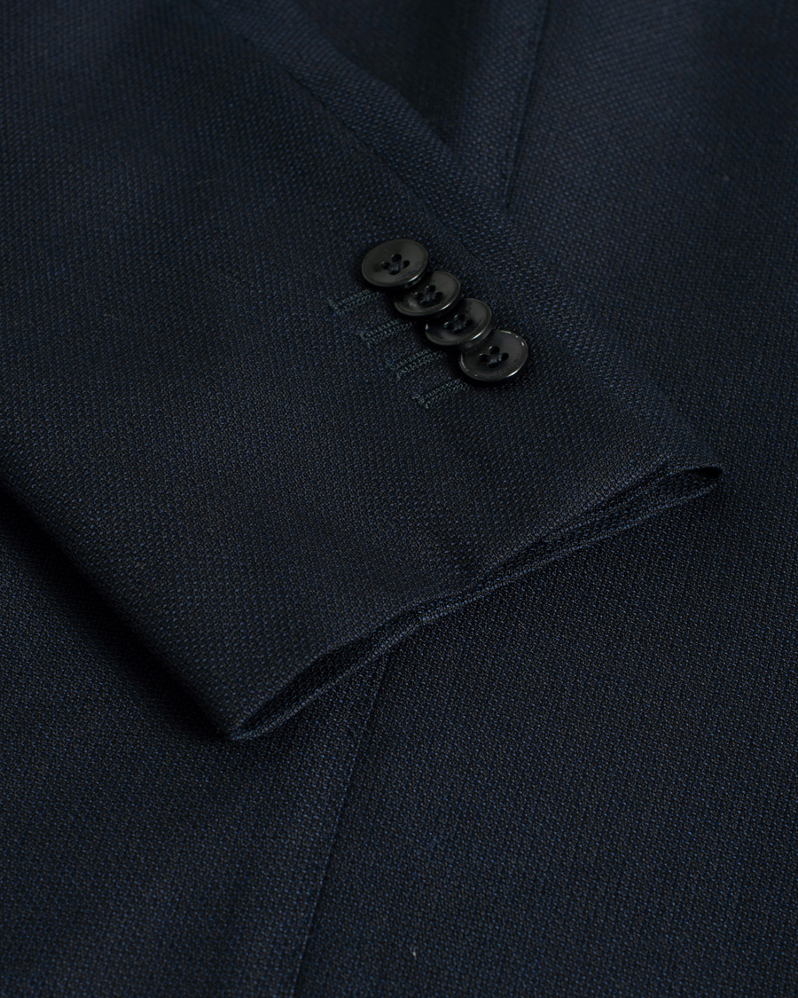 Herre | Boglioli K Jacket Wool Hopsack Blazer Navy | Pre-owned | Boglioli K Jacket Wool Hopsack Blazer Navy
