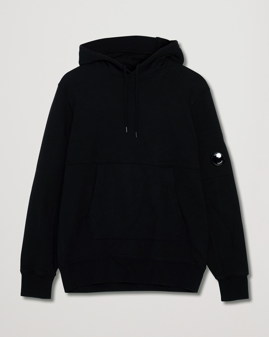 Herre | Trøjer | Pre-owned | C.P. Company Diagonal Raised Fleece Hooded Lens Sweatshirt Black