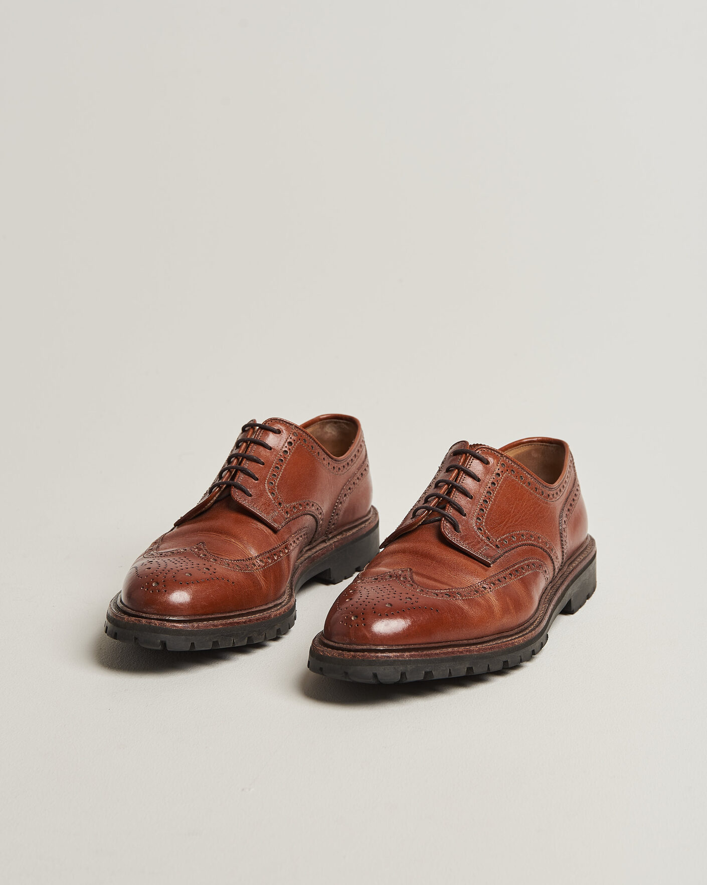 Herre | Pre-owned Randsyede sko | Pre-owned | Crockett & Jones Pembroke Vibram Cleated Sole Brown Calf UK8,5 - EU42,5