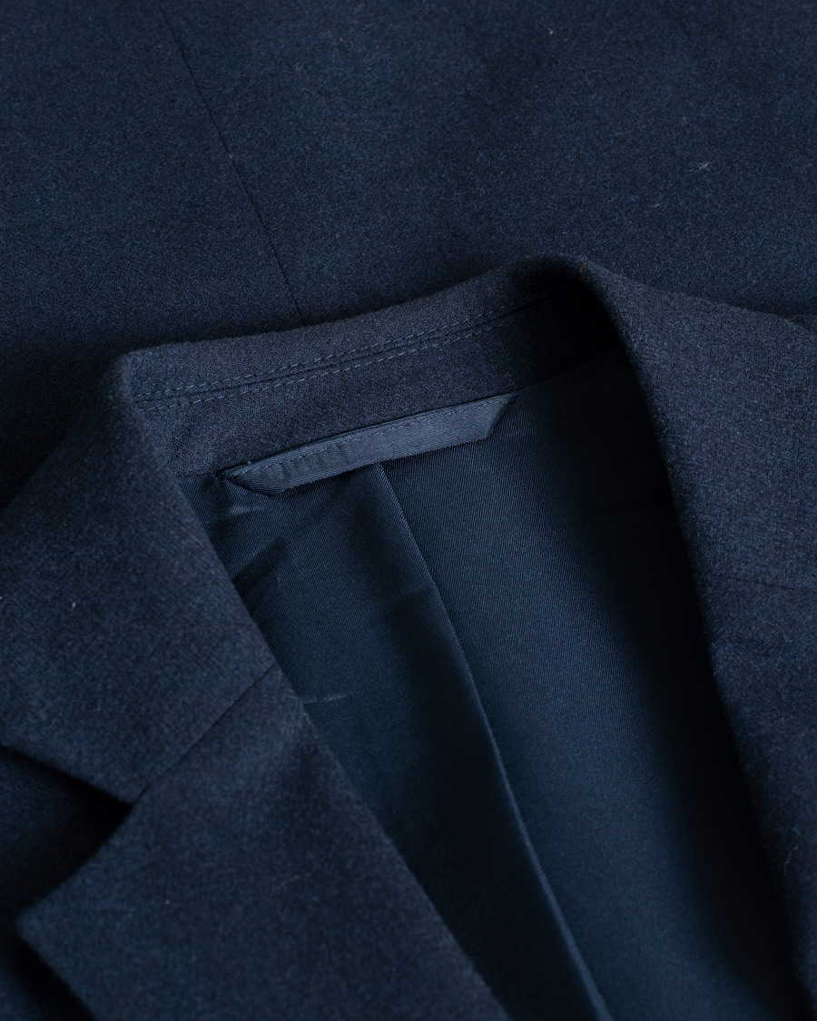 Herre | Pre-owned Blazere | Pre-owned | J.Lindeberg Hopper Flannel Hopsack Blazer Navy 46