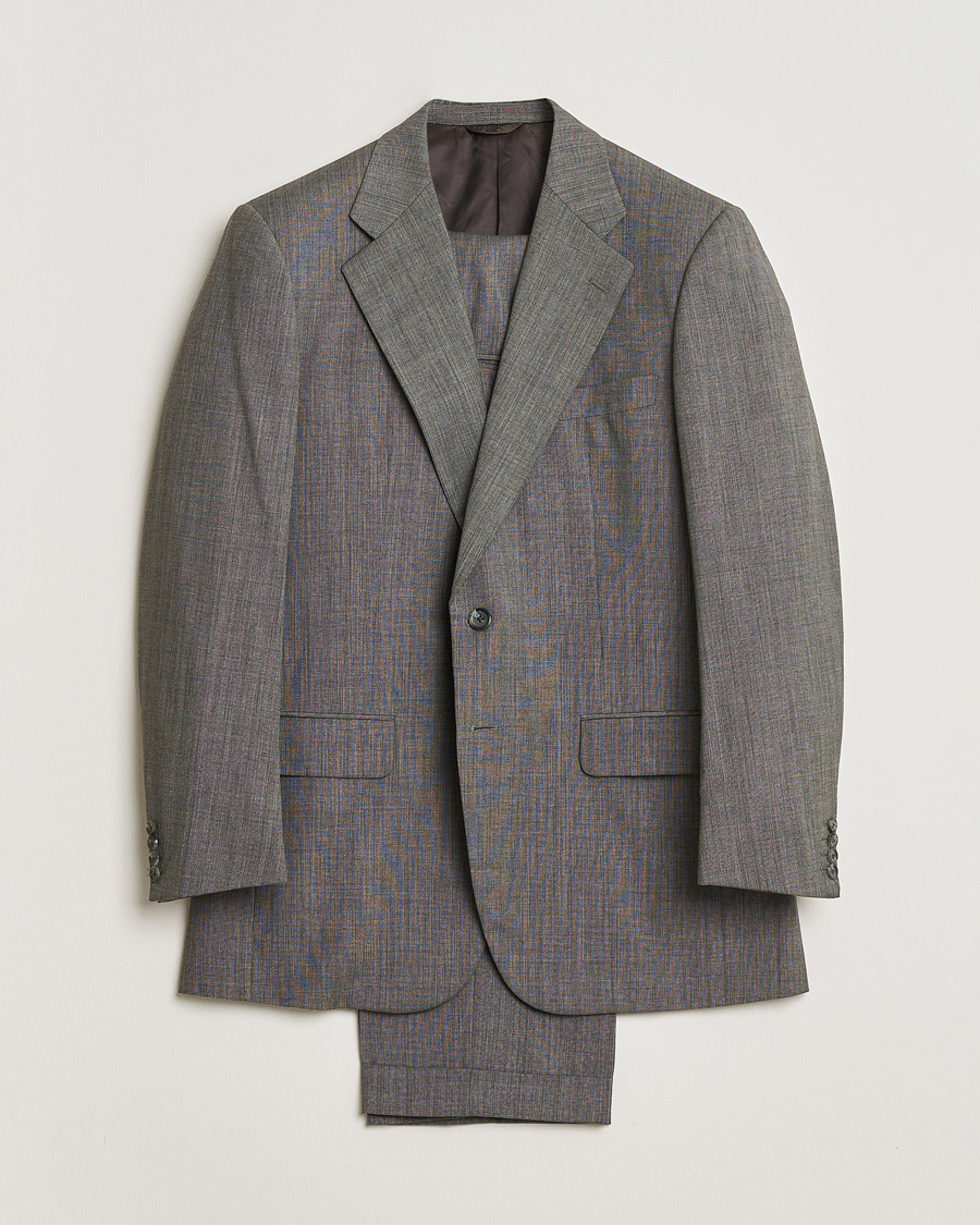 Herre | Pre-owned Jakkesæt | Pre-owned | Burberry Vintage Wool Suit Grey Melange 50