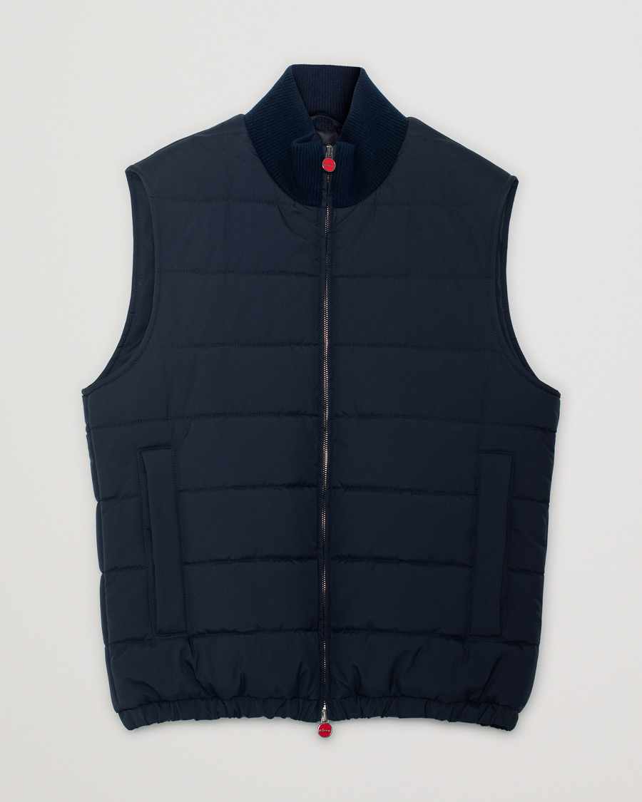 Herre | Jakker | Pre-owned | Kiton Nylon Down Vest Navy