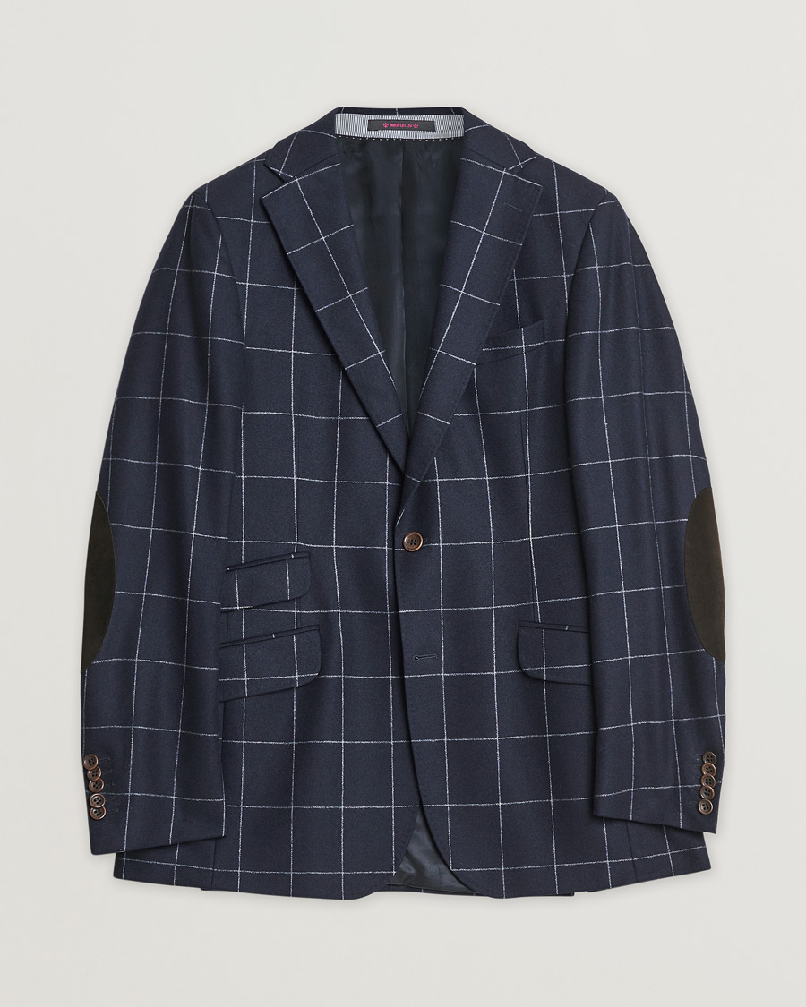 Herre | Pre-owned Blazere | Pre-owned | Morris Heritage Check Flannel Blazer Navy 48