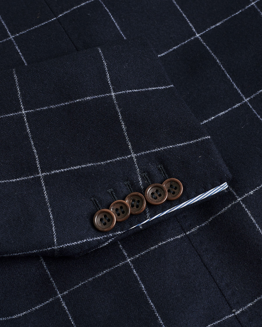 Herre | Pre-owned Blazere | Pre-owned | Morris Heritage Check Flannel Blazer Navy 48