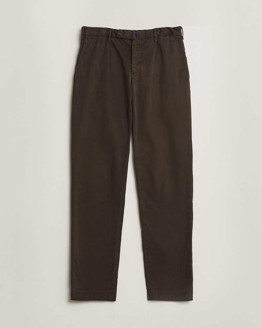 Herre | Pre-owned Bukser | Pre-owned | Incotex Slim Fit Cotton Stretch Chinos Dark Brown 48