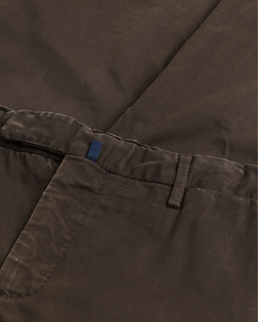 Herre | Pre-owned Bukser | Pre-owned | Incotex Slim Fit Cotton Stretch Chinos Dark Brown 48