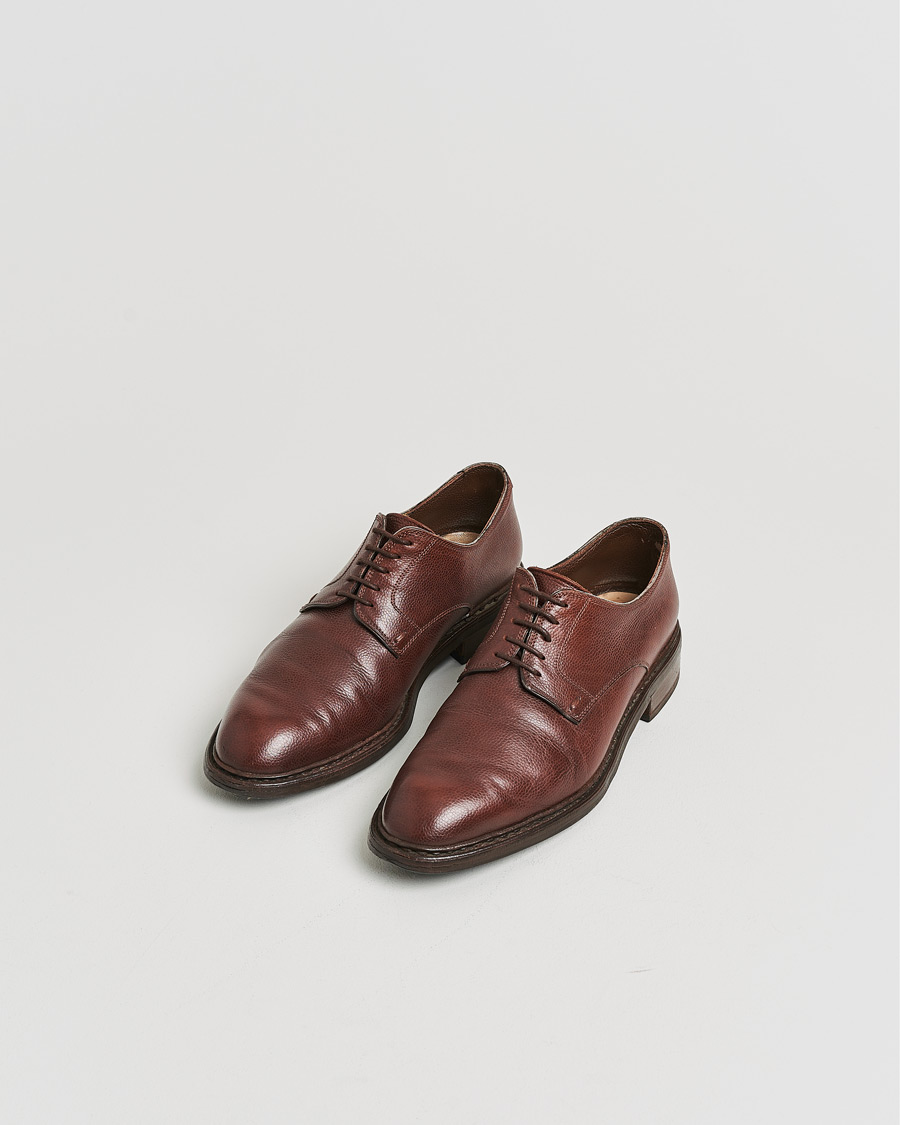 Herre | Pre-owned Randsyede sko | Pre-owned | Paraboot Grained Leather Derby Dark Brown UK8 - EU42