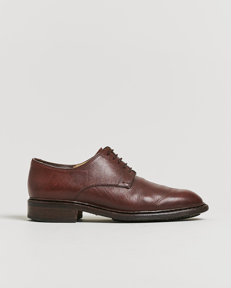 Herre | Pre-owned Randsyede sko | Pre-owned | Paraboot Grained Leather Derby Dark Brown UK8 - EU42
