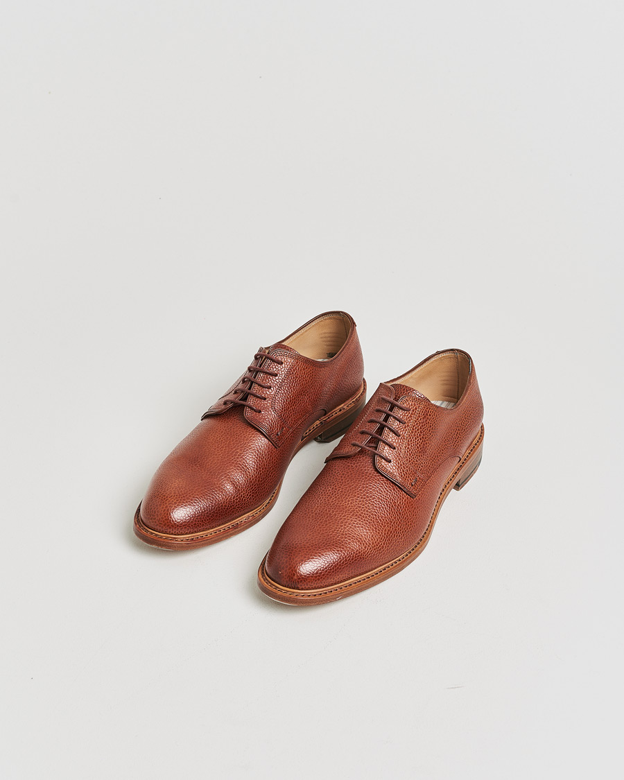 Herre | Pre-owned Randsyede sko | Pre-owned | Paraboot Grained Leather Derby Brown UK7,5 - EU41,5