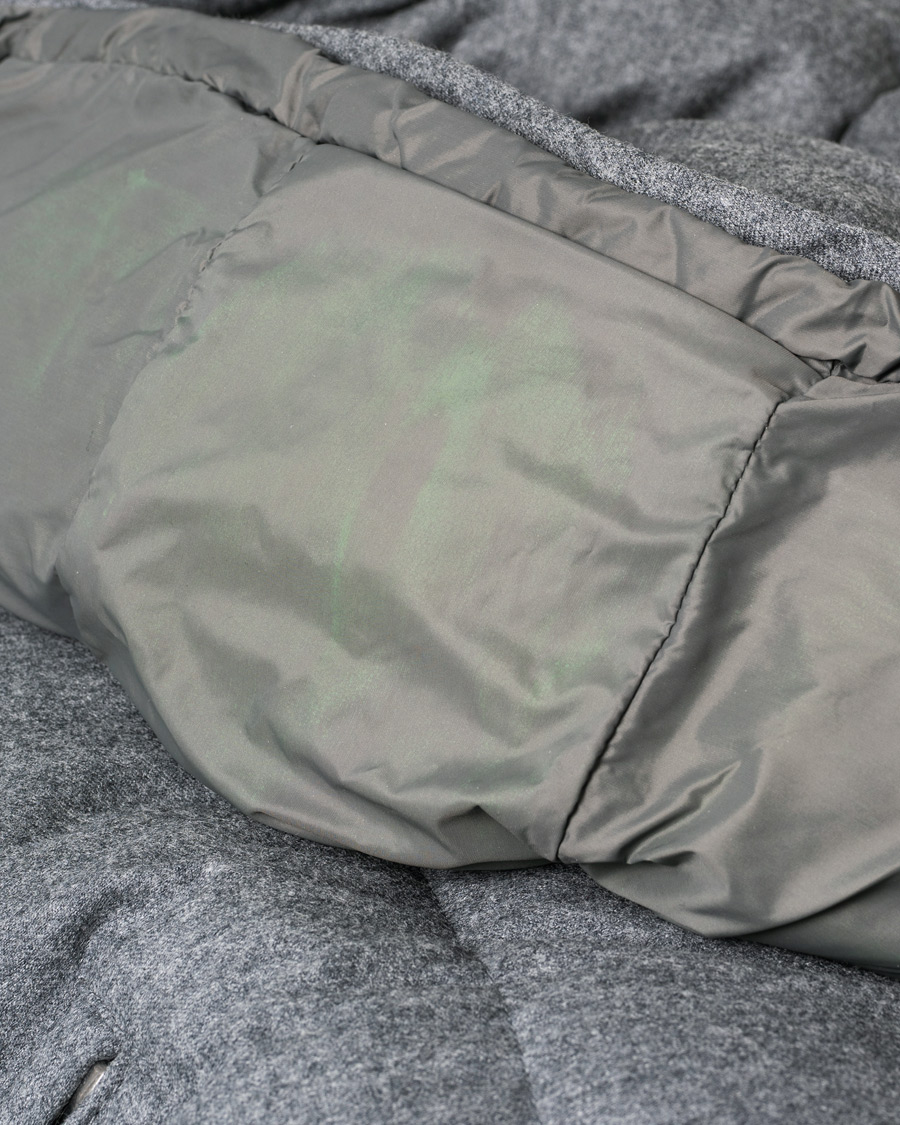 Herre | Jakker | Pre-owned | Moncler Montgenevre Flannel Down Jacket Grey Melange