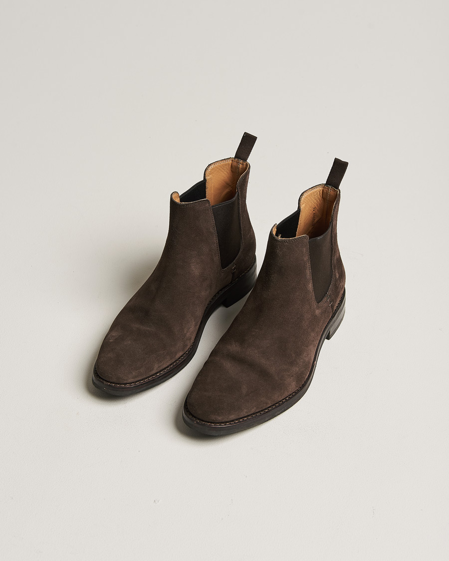Herre | Pre-owned Sko | Pre-owned | Heschung Tremble Hydrovelours Sude Boot Brown UK6 - EU40,5