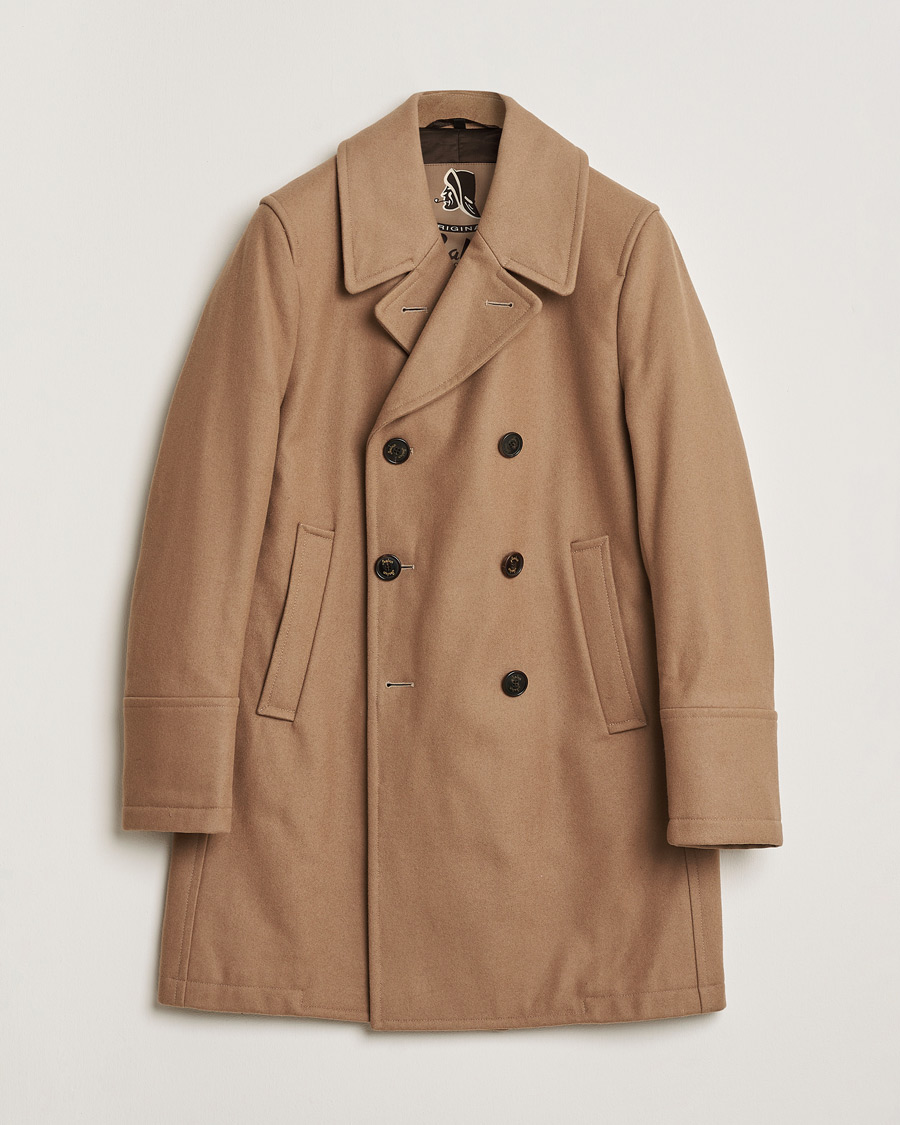 Herre | Pre-owned Jakker | Pre-owned | Sealup Genova Wool Peacoat Camel 50