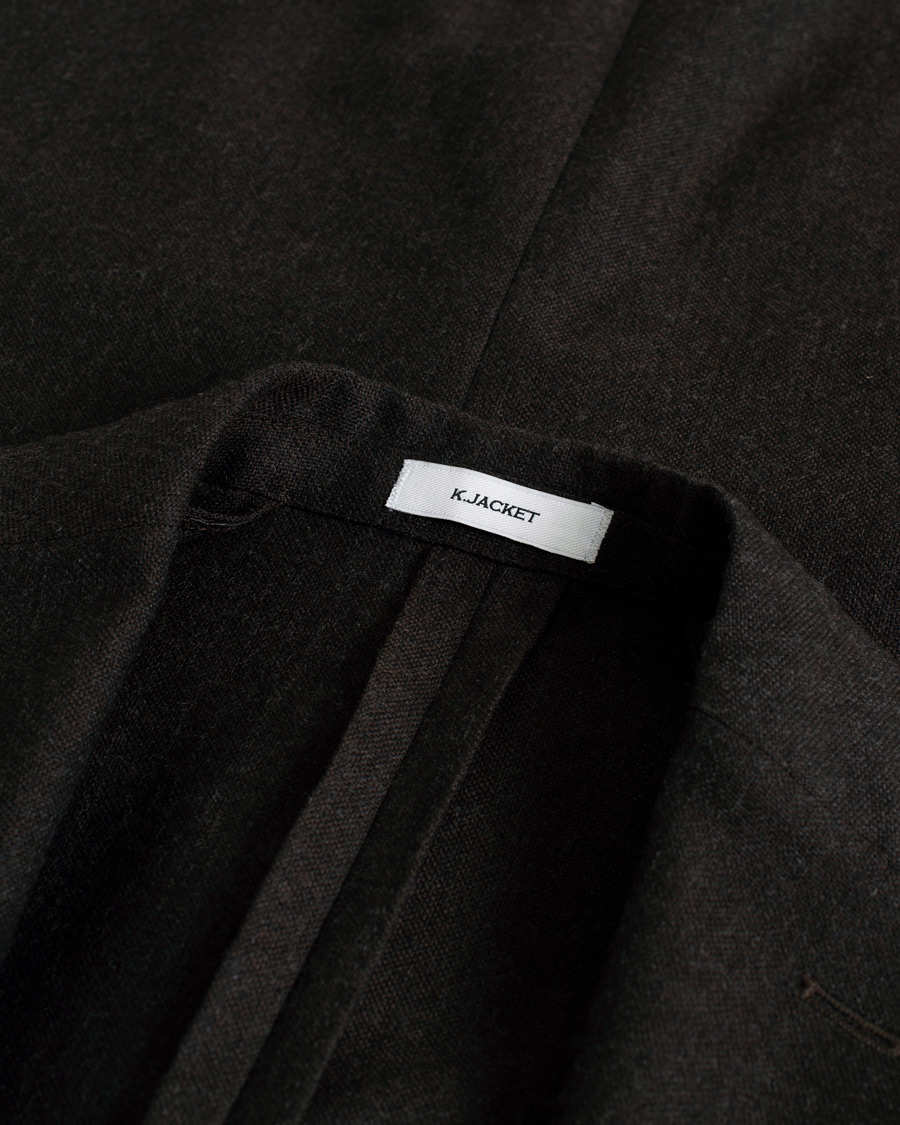 Herre | Boglioli K Jacket Wool Hopsack Blazer Dark Brown | Pre-owned | Boglioli K Jacket Wool Hopsack Blazer Dark Brown