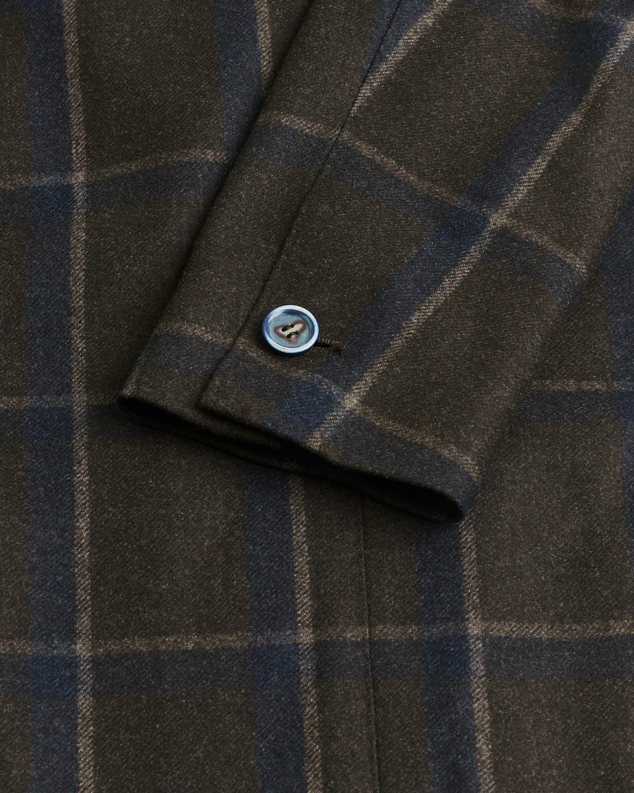 Herre | Pre-owned Blazere | Pre-owned | Gabo Napoli Checked Double Breasted Blazer Brown 48