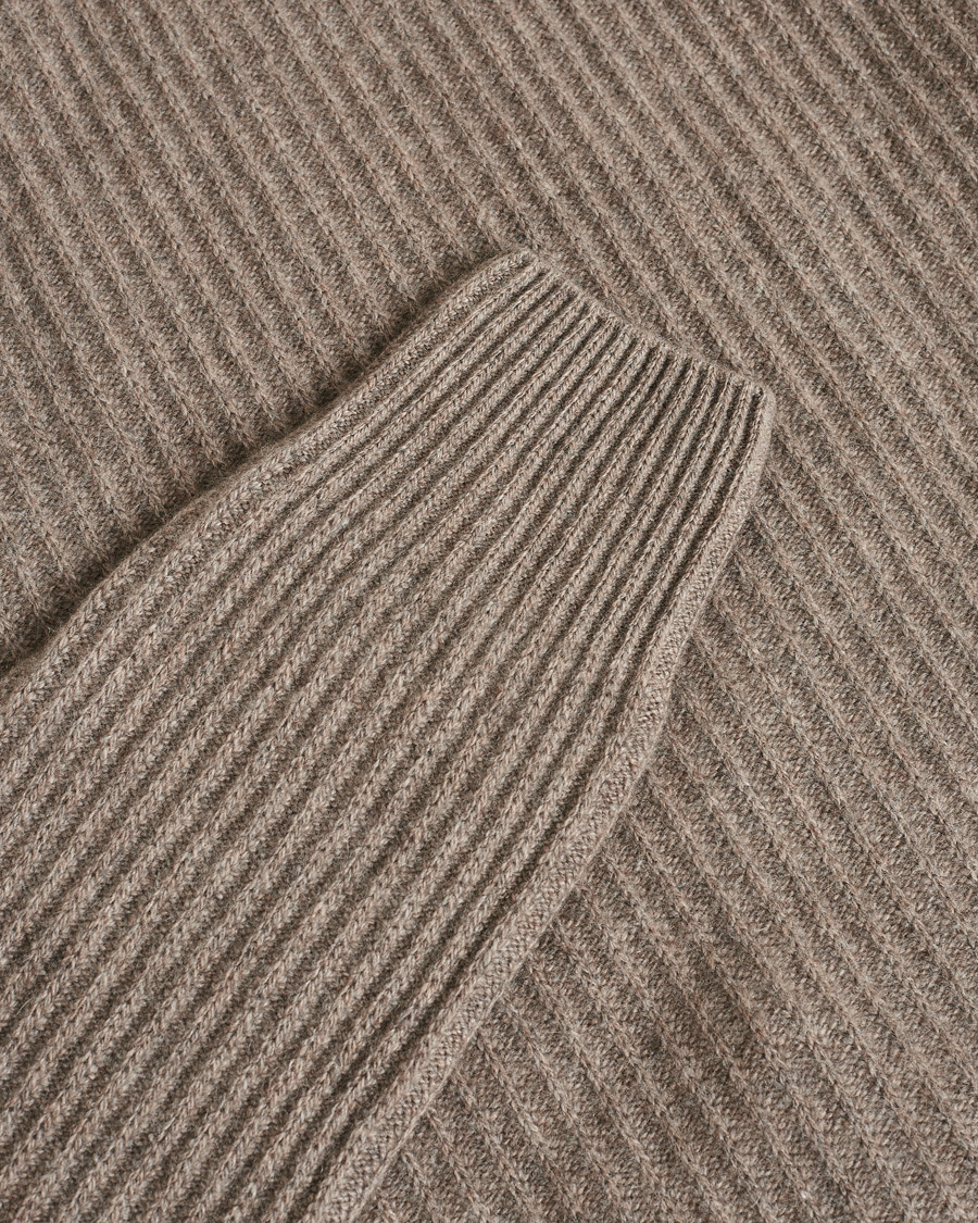 Herre | Pre-owned Trøjer | Pre-owned | Valstar Ribbed Cashmere Rollneck Taupe L