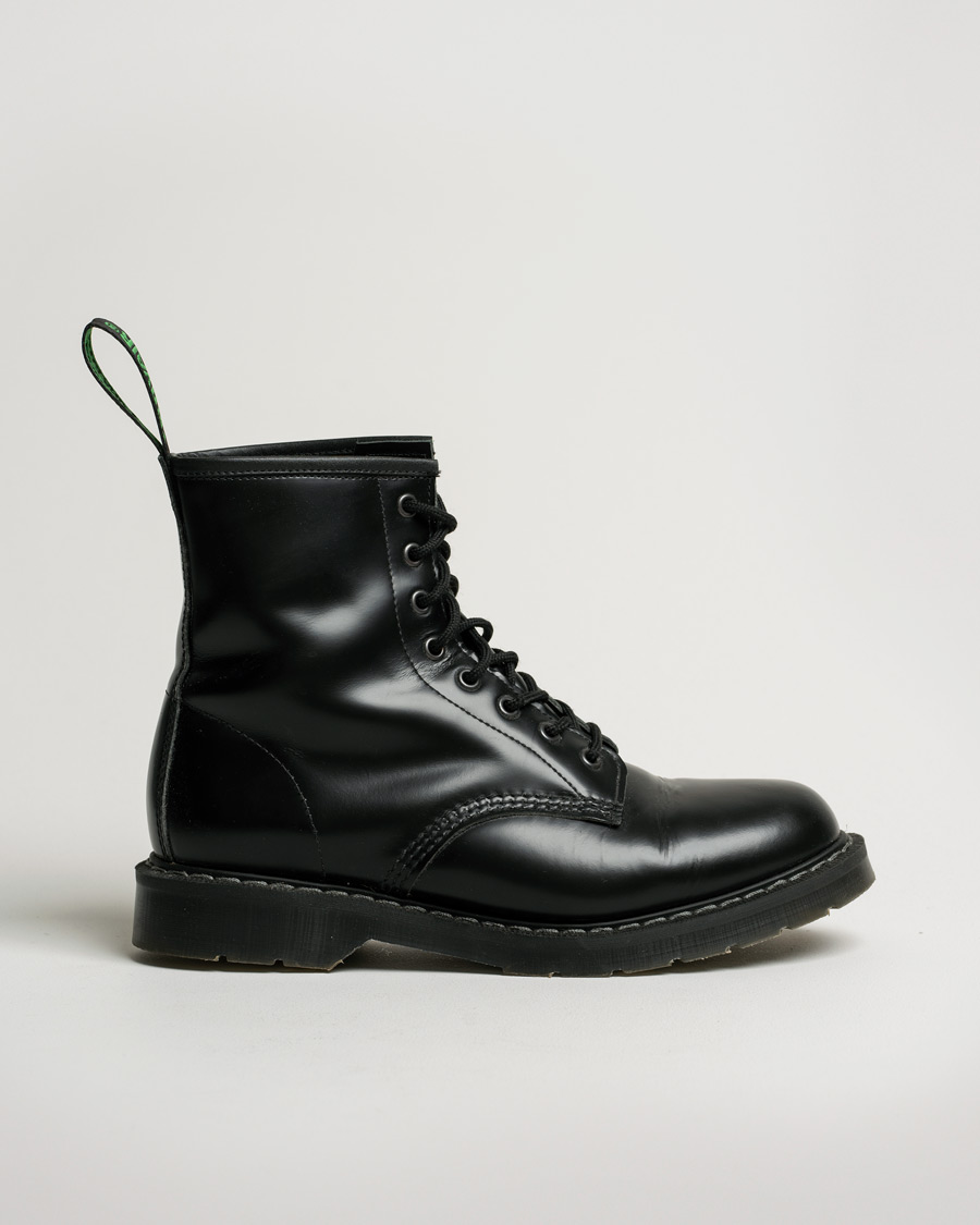 Herre | Solovair 8 Eye Derby Boot Black Shine | Pre-owned | Solovair 8 Eye Derby Boot Black Shine