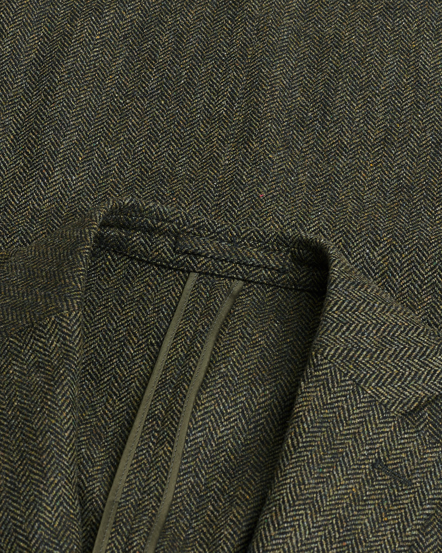 Herre | Pre-owned Blazere | Pre-owned | L.B.M. 1911 Herringbone Wool Blazer Green 52