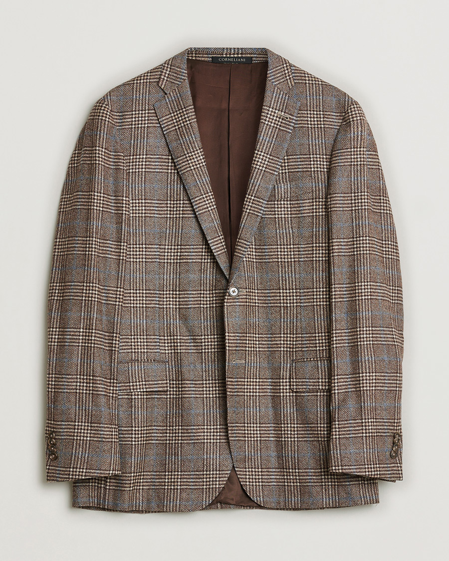 Herre | Pre-owned Blazere | Pre-owned | Corneliani Check Wool Blazer Brown 52