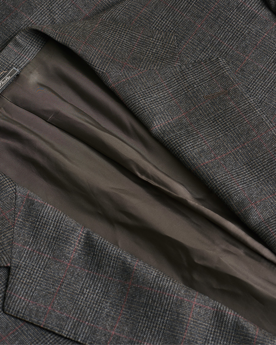 Herre | Pre-owned Blazere | Pre-owned | Corneliani Check Wool Blazer Brown 50