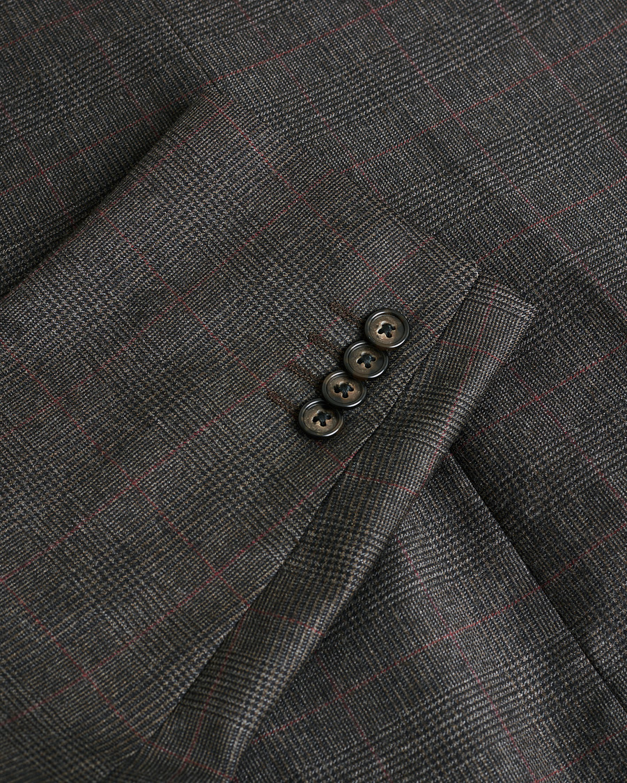 Herre | Pre-owned Blazere | Pre-owned | Corneliani Check Wool Blazer Brown 50