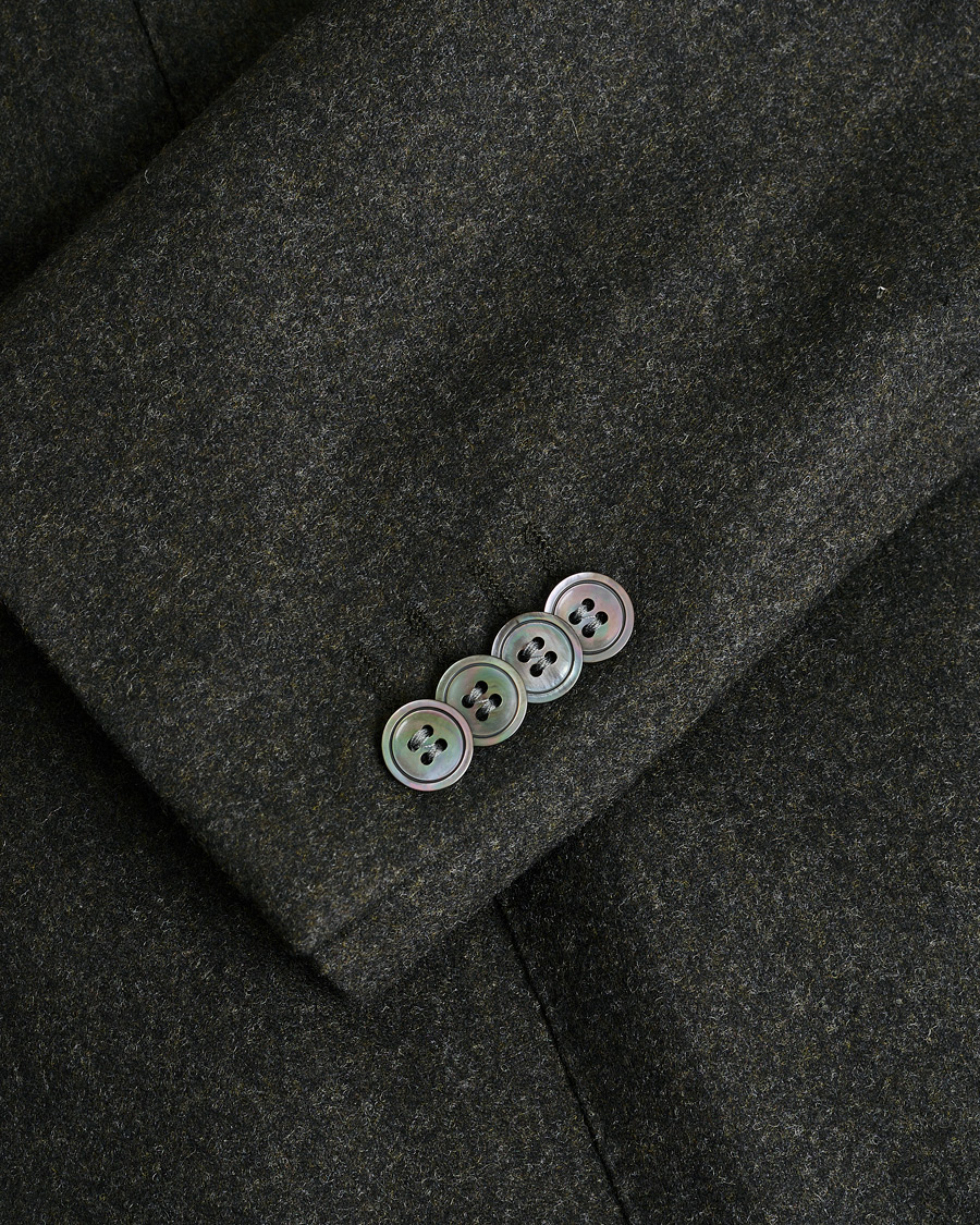 Herre | Pre-owned Blazere | Pre-owned | Oscar Jacobson Edgar Wool Flannel Blazer Brown 44