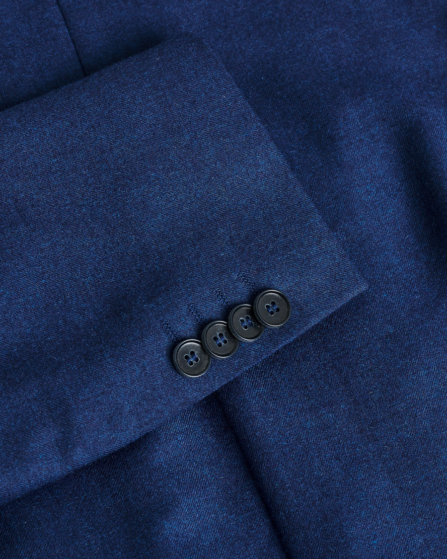 Herre | Pre-owned Blazere | Pre-owned | Oscar Jacobson Einar Cashmere Flannel Blazer Blue 44