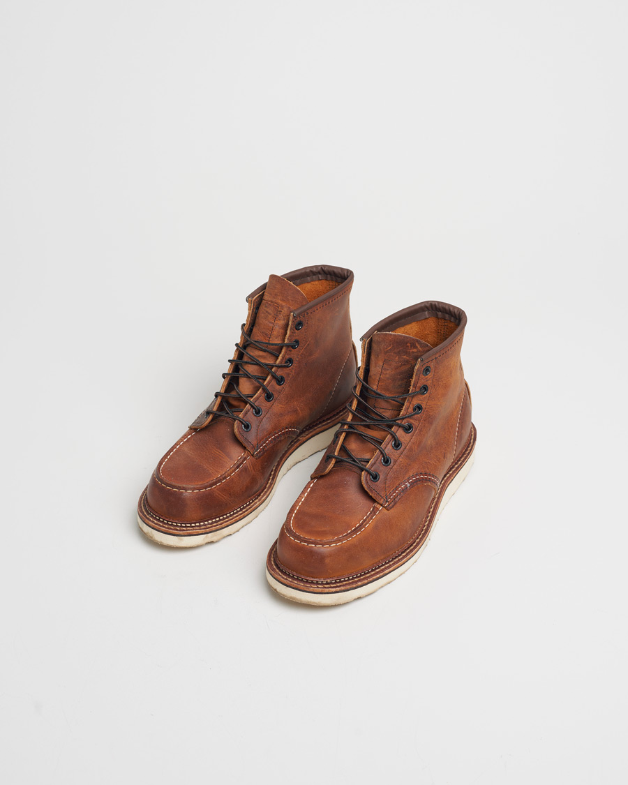 Herre | Red Wing Shoes Moc Toe Boot Copper Rough/Tough Leather | Pre-owned | Red Wing Shoes Moc Toe Boot Copper Rough/Tough Leather