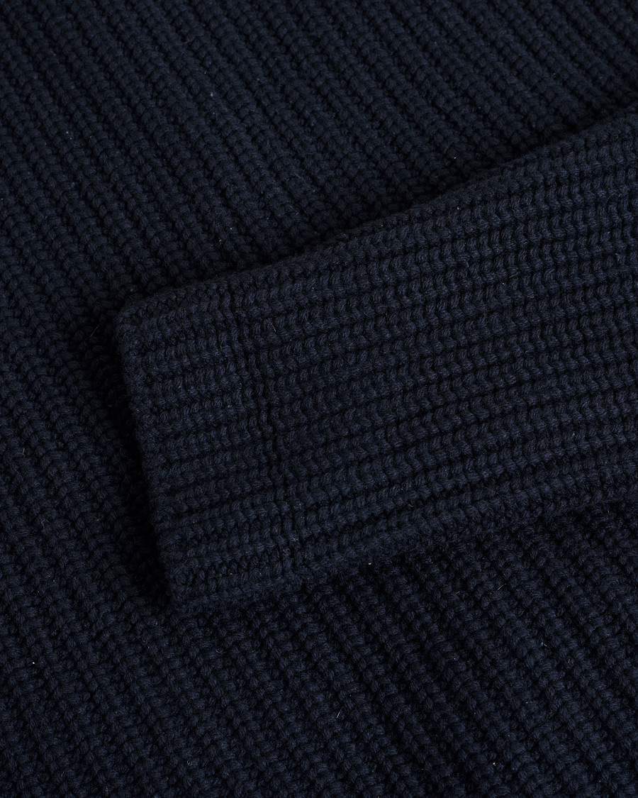 Herre | Pre-owned Blazere | Pre-owned | Gran Sasso Heavy Wool Knitted Blazer Cardigan Navy
