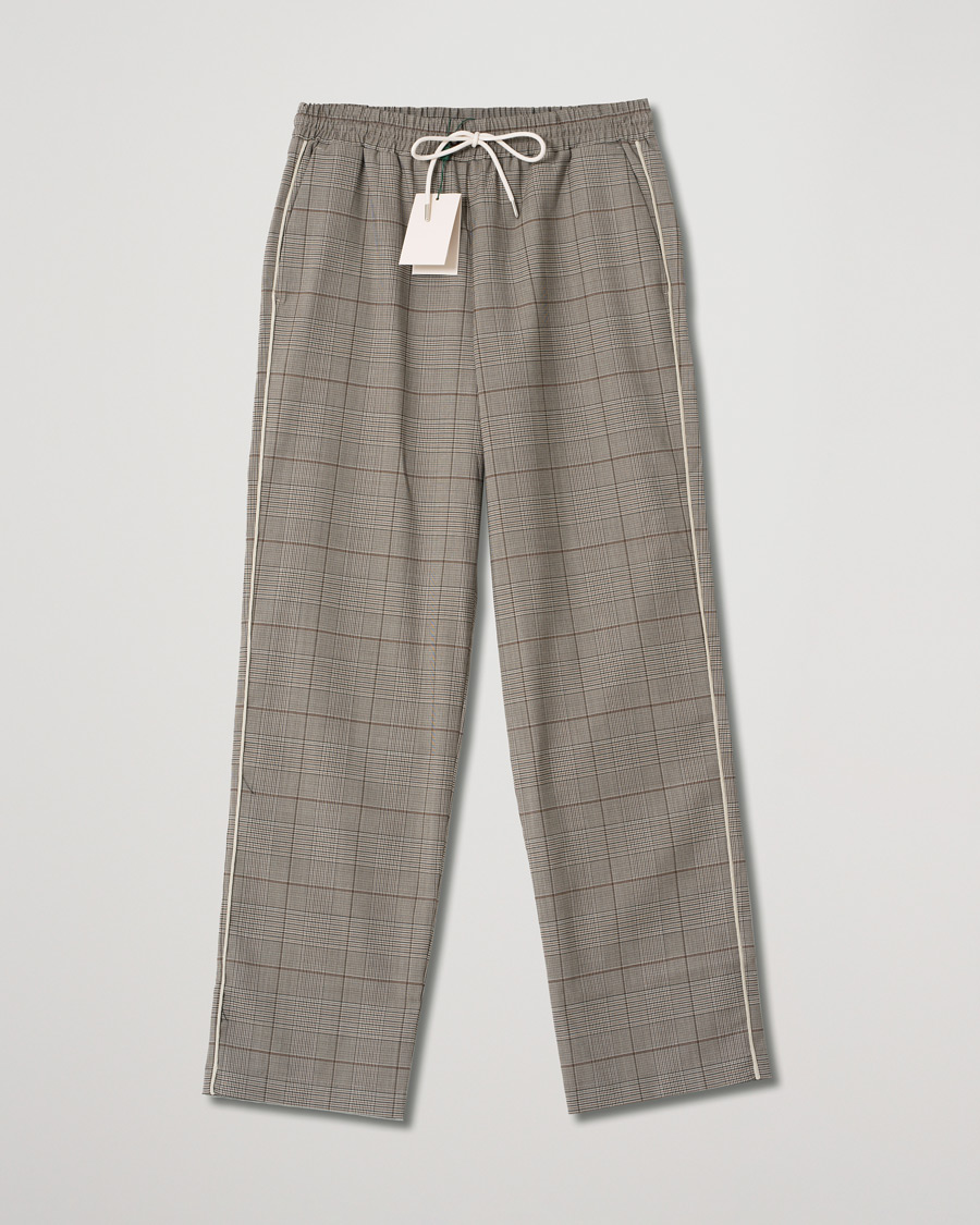 Herre | Bukser | Pre-owned | Drôle de Monsieur Wool Drawstring Trousers Brown Check