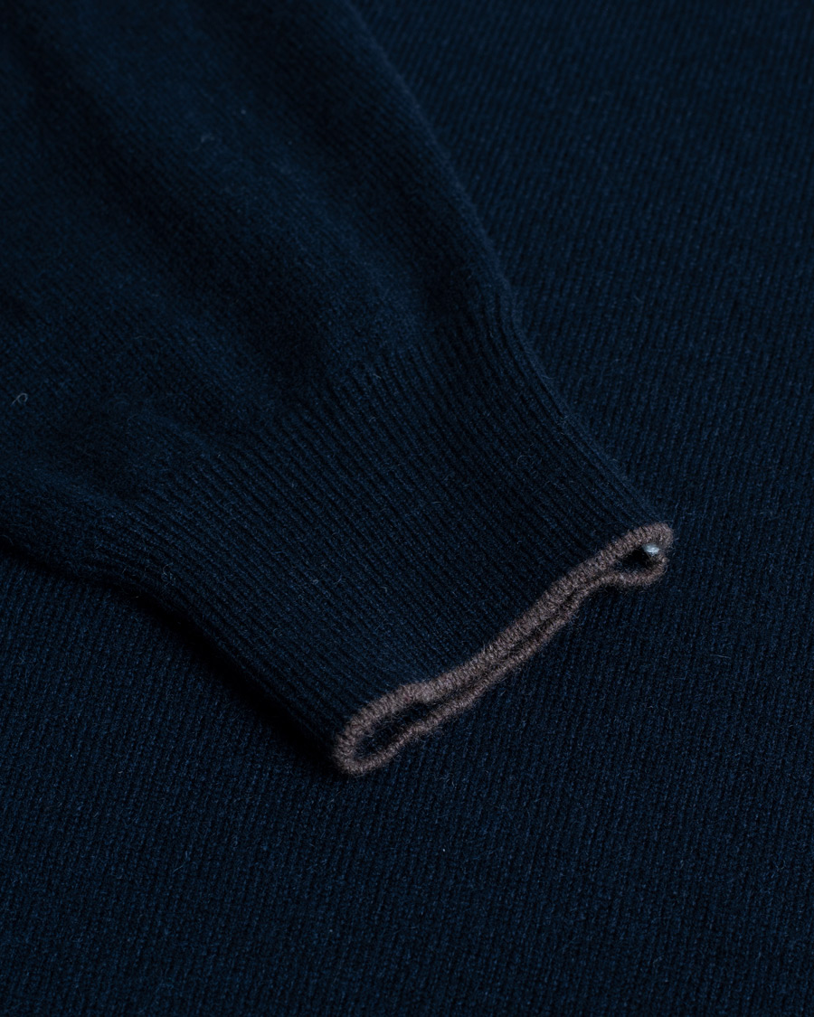 Herre | Trøjer | Pre-owned | Fioroni Cashmere V Neck Sweater Navy 48
