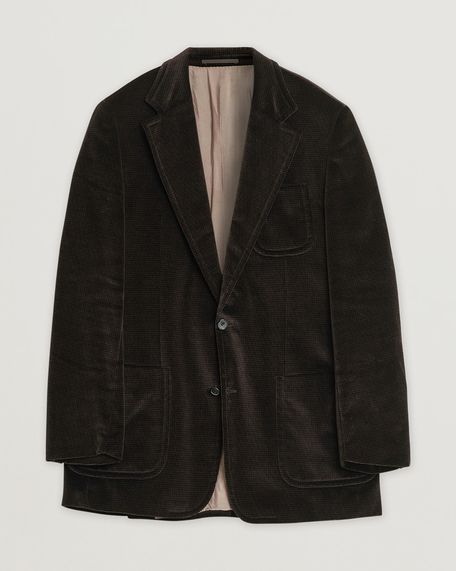 Herre | Pre-owned Blazere | Pre-owned | BOSS Velvet Blazer Brown 50
