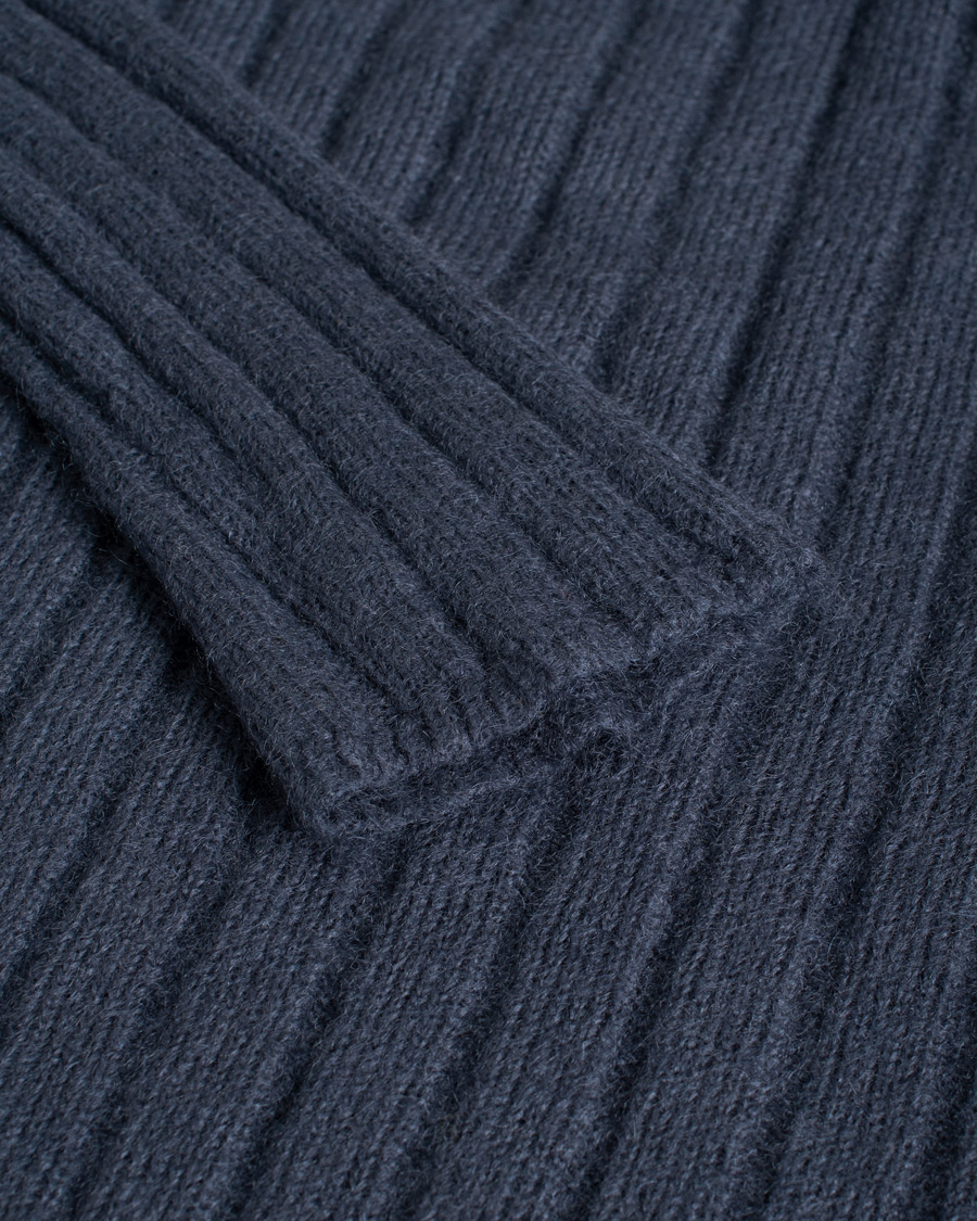 Herre | Trøjer | Pre-owned | Giorgio Armani Rib Stitch Mohair Sweater Navy