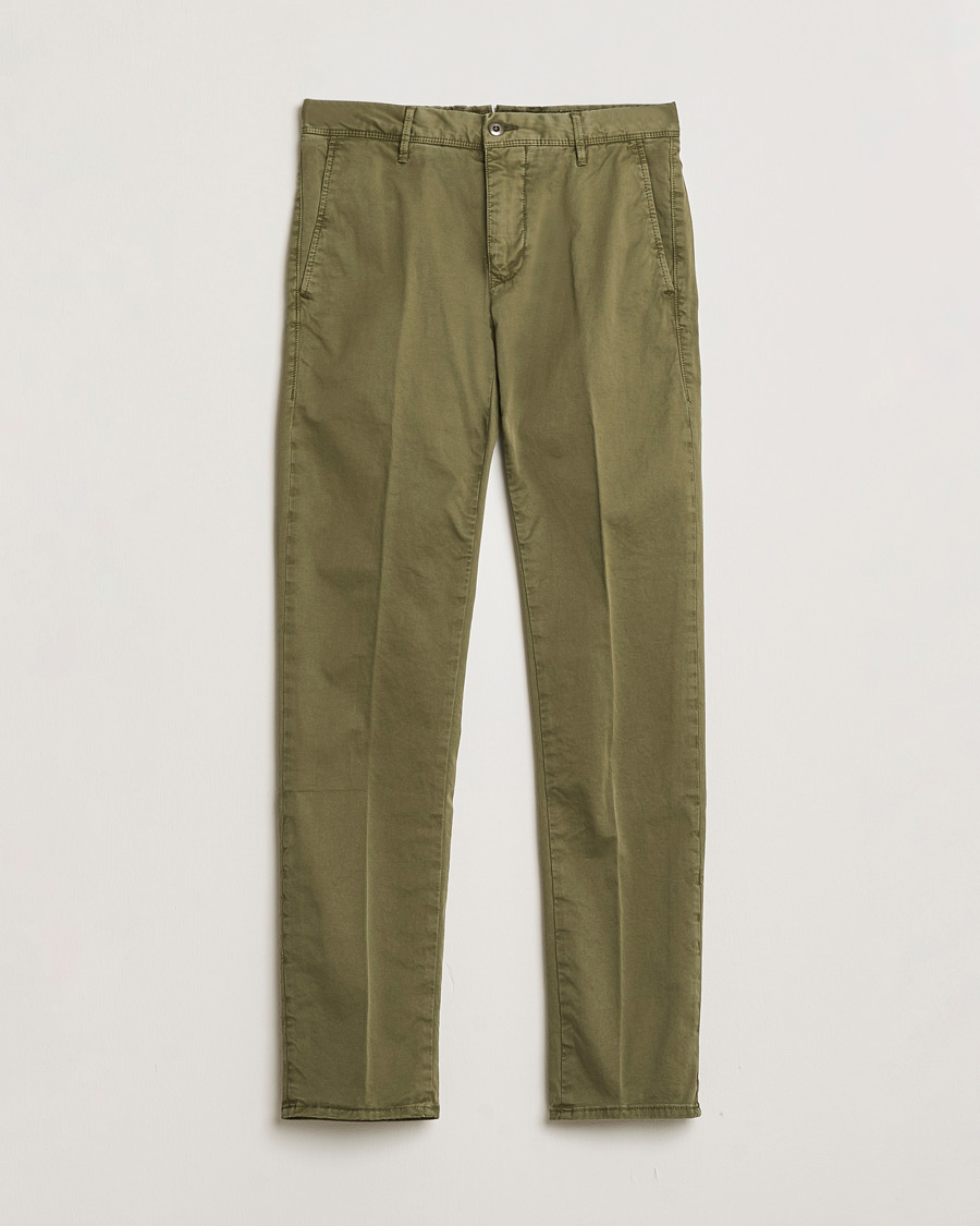 Herre | Pre-owned Bukser | Pre-owned | Incotex Slim Fit Garment Dyed Slacks Olive W29