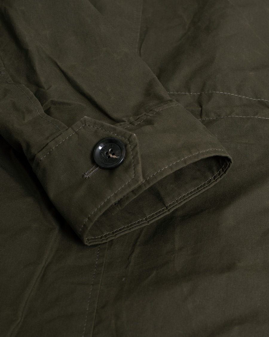 Herre | Pre-owned Jakker | Pre-owned | Oscar Jacobson Balder Waxed Field Jacket Dark Green