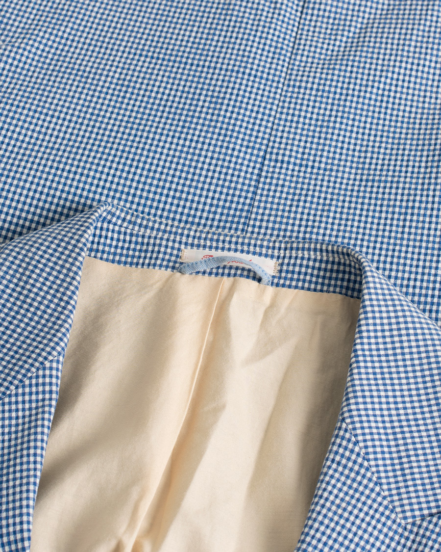 Herre | Gant Rugger The Hopsack Seersucker Checked Blazer Blue 50 | Pre-owned | Gant Rugger The Hopsack Seersucker Checked Blazer Blue 50