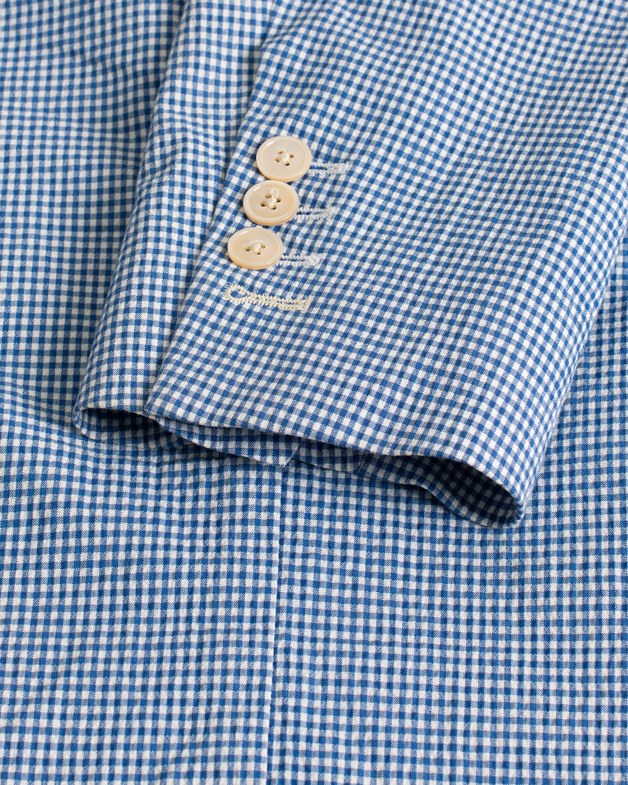 Herre | Gant Rugger The Hopsack Seersucker Checked Blazer Blue 50 | Pre-owned | Gant Rugger The Hopsack Seersucker Checked Blazer Blue 50