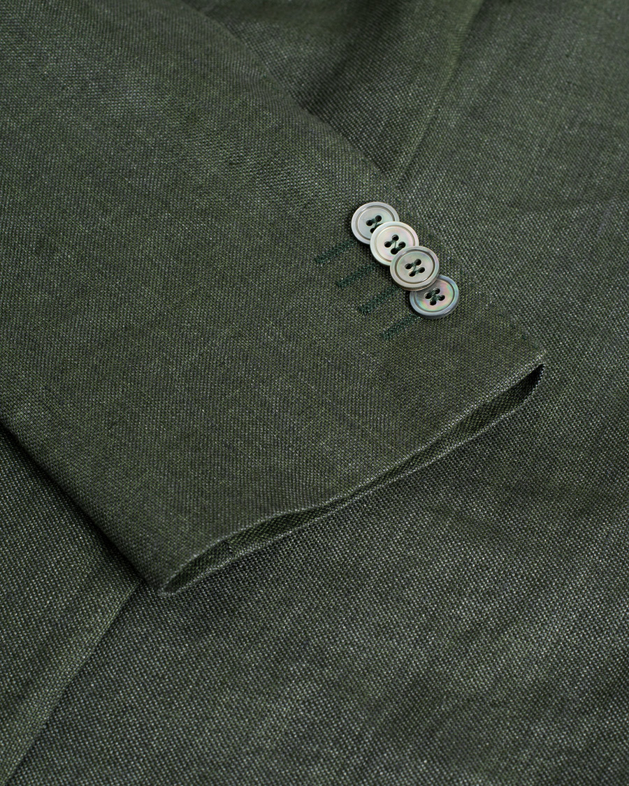 Herre | Blazere & jakker | Pre-owned | Oscar Jacobson Ferry Linen Suit Green 50