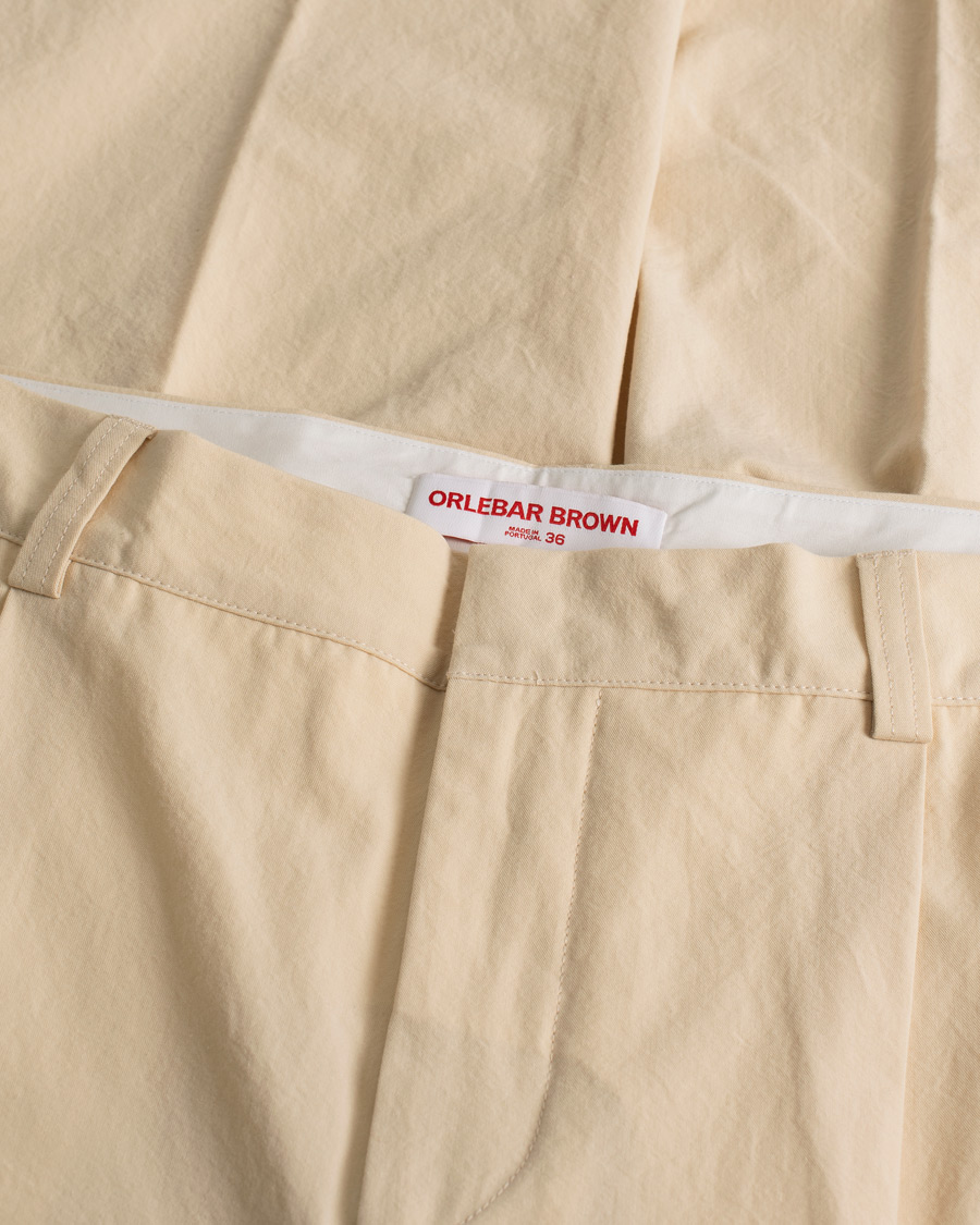Herre | Bukser | Pre-owned | Orlebar Brown Beckworth Pleated Cotton Trousers Pebble