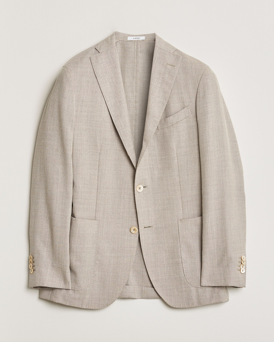 Herre | Pre-owned Blazere | Pre-owned | Boglioli K Jacket Wool Hopsack Blazer Beige 46