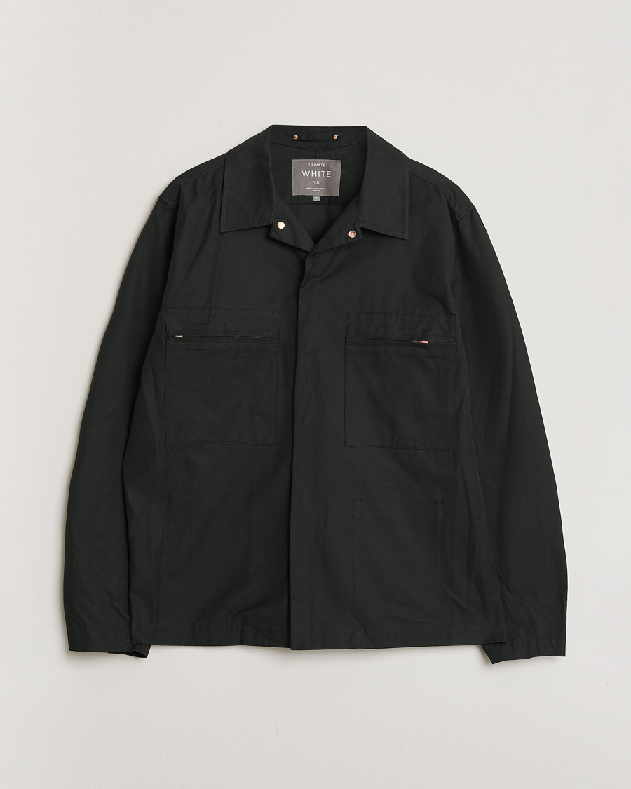 Herre | Private White V.C. Overshirt Black 5 - L | Pre-owned | Private White V.C. Overshirt Black 5 - L