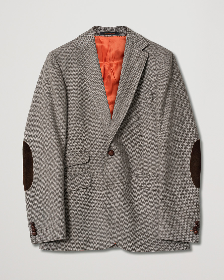 Herre | Blazere & jakker | Pre-owned | Morris Herringbone Wool Blazer Beige 50