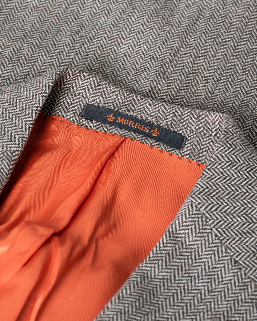 Herre | Blazere & jakker | Pre-owned | Morris Herringbone Wool Blazer Beige 50