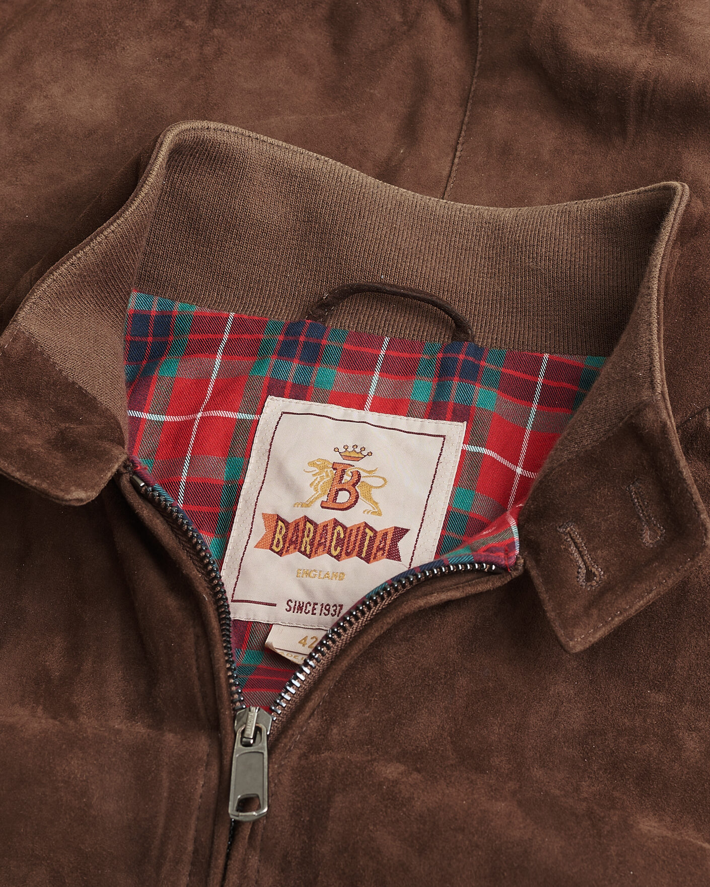 Herre | Pre-owned Jakker | Pre-owned | Baracuta G9 Suede Jacket Chocolate UK42 - EU52
