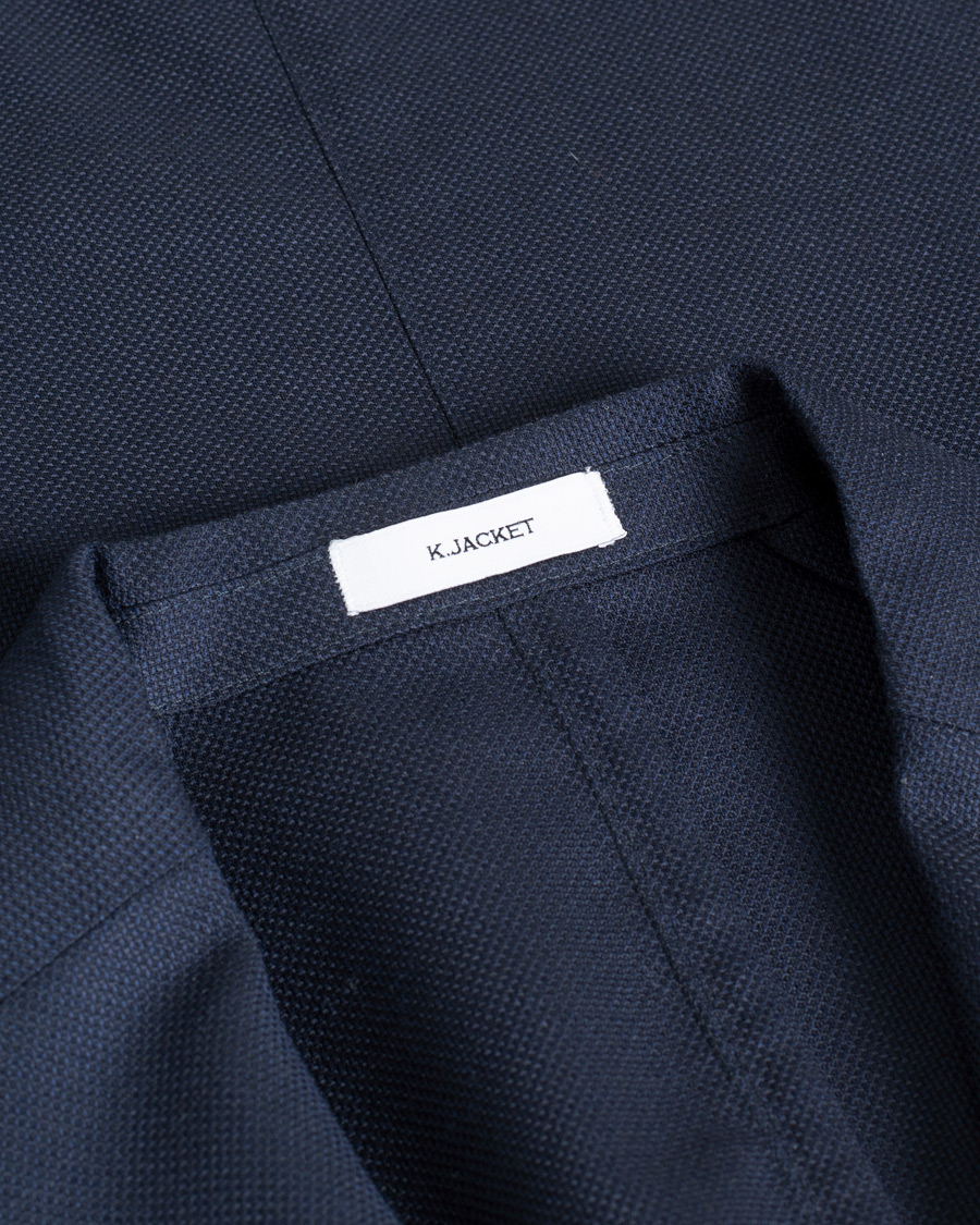 Herre | Pre-owned | Pre-owned | Boglioli K Jacket Wool Hopsack Classic Blazer Navy