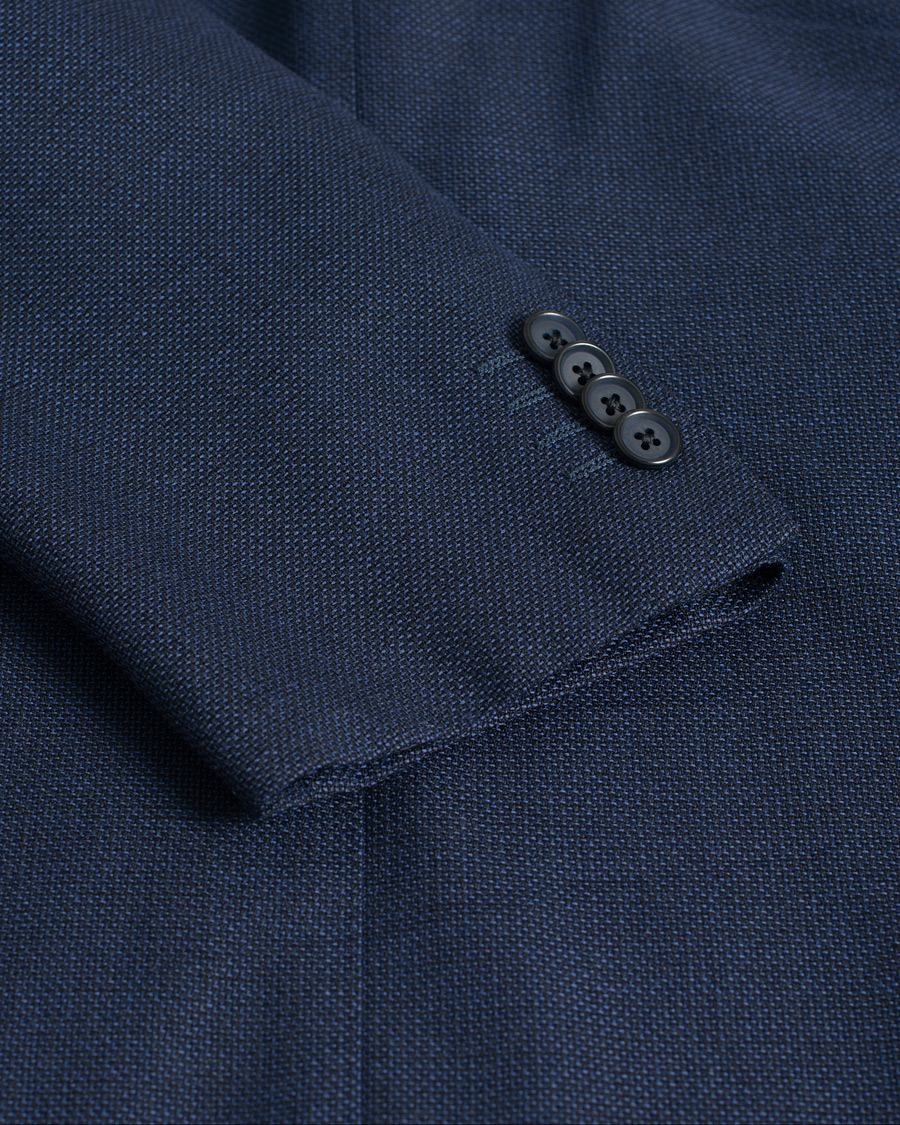 Herre | Pre-owned Blazere | Pre-owned | Caruso Wool Hopsack Blazer Navy 52