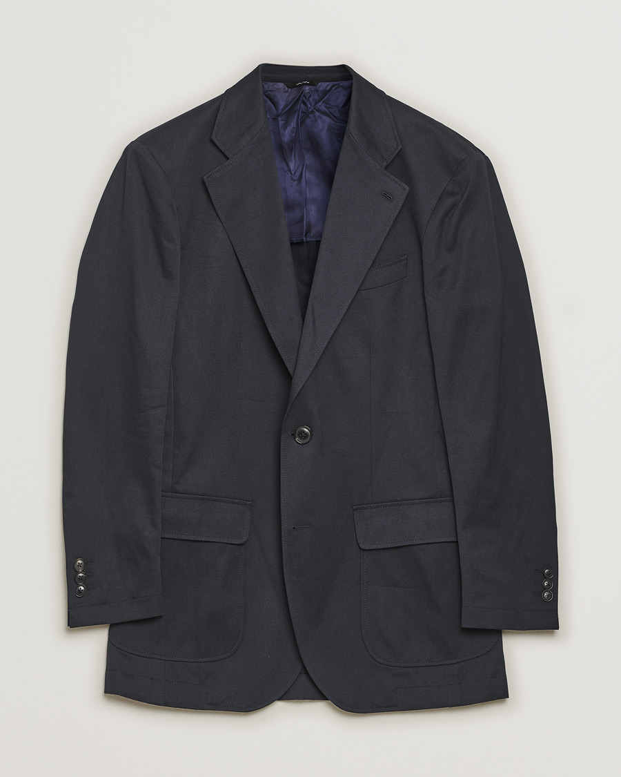 Herre | Pre-owned Blazere | Pre-owned | Berg&Berg Cotton Blazer Navy 48