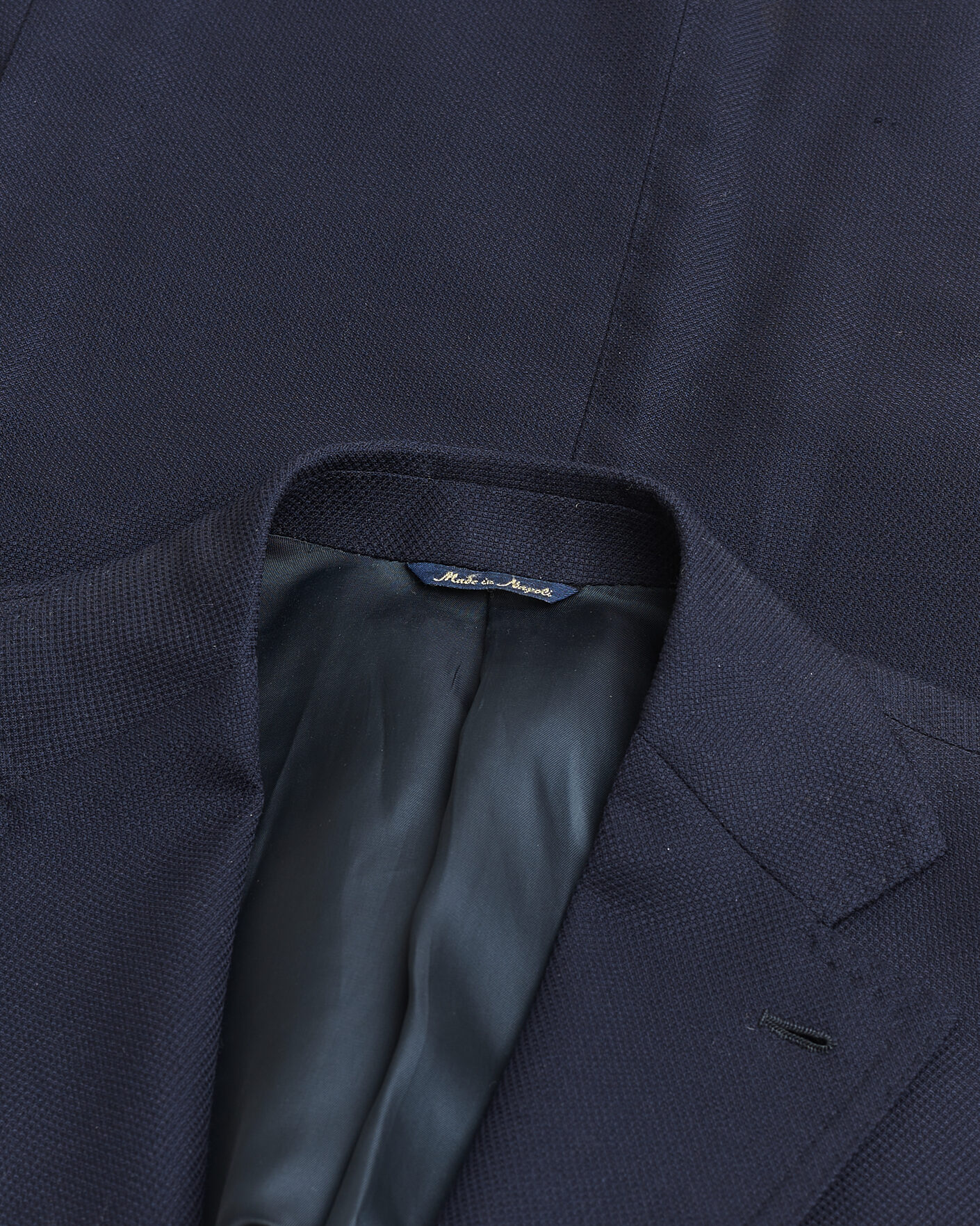 Herre | Pre-owned Blazere | Pre-owned | Gabo Napoli Navy Hopsack Wool Blazer 50