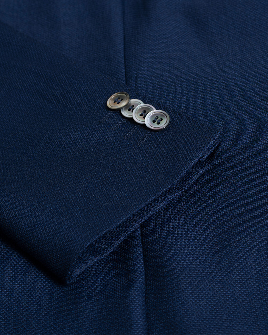 Herre | Blazere & jakker | Pre-owned | Oscar Jacobson Egel Hopsack Wool Blazer Blue 48