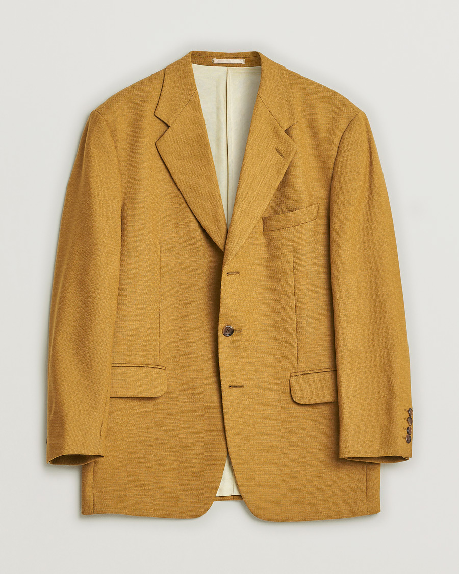 Herre | Oscar Jacobson Vintage Wool Blazer Mustard 50 | Pre-owned | Oscar Jacobson Vintage Wool Blazer Mustard 50