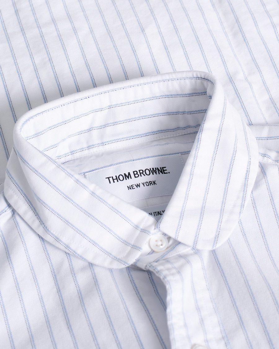 Herre | Thom Browne Oxford Pinstripe Shirt Light Blue | Pre-owned | Thom Browne Oxford Pinstripe Shirt Light Blue